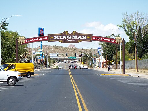 Downtown Kingman with Route 66 signage